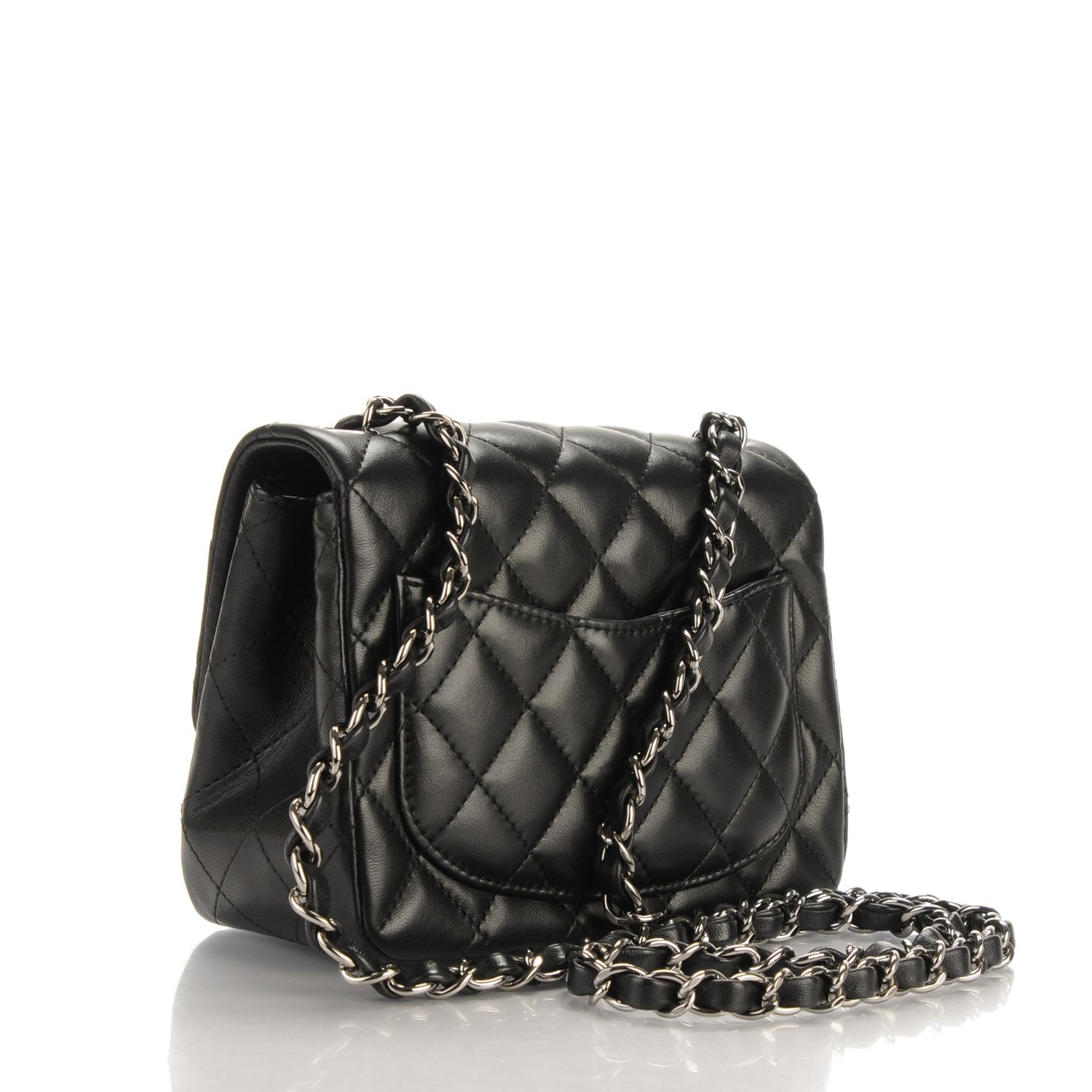 Chanel Lambskin Quilted Mini Square Flap Black 3 of 8