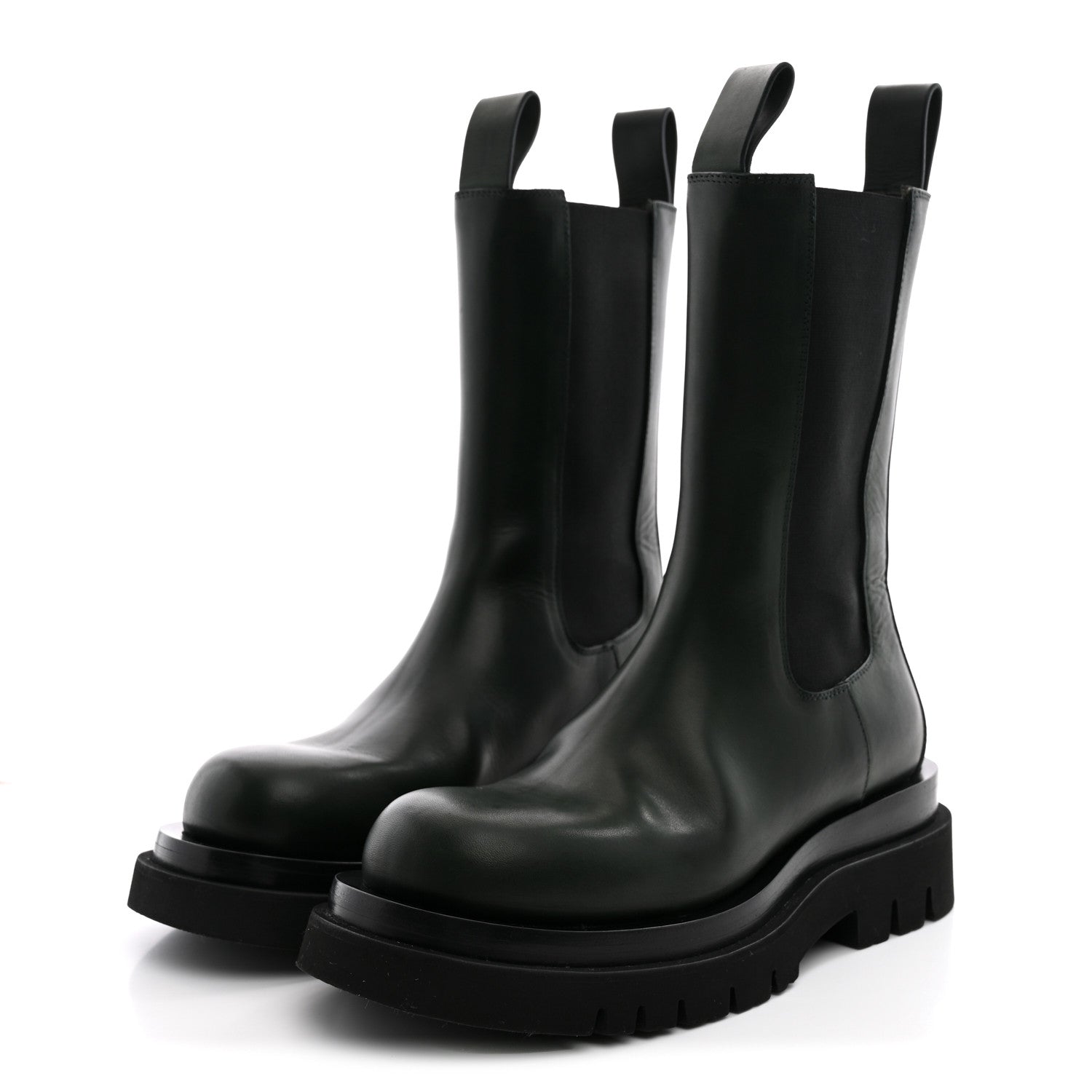 Bottega Veneta Calfskin The Lug Chelsea 55mm Boots 36 Bottle Green 4 of 9
