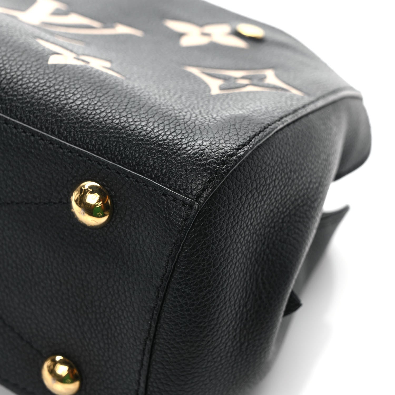 Louis Vuitton Empreinte Monogram Giant Montaigne BB Black Beige 10 of 14