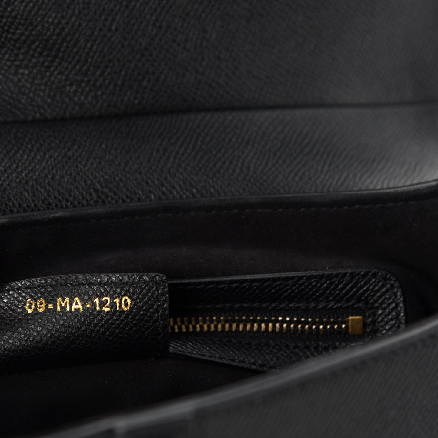 Grained Calfskin Saddle Bag Black