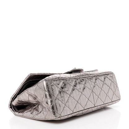 Chanel Metallic Calfskin Striped 2.55 Reissue 227 Silver 4 of 11