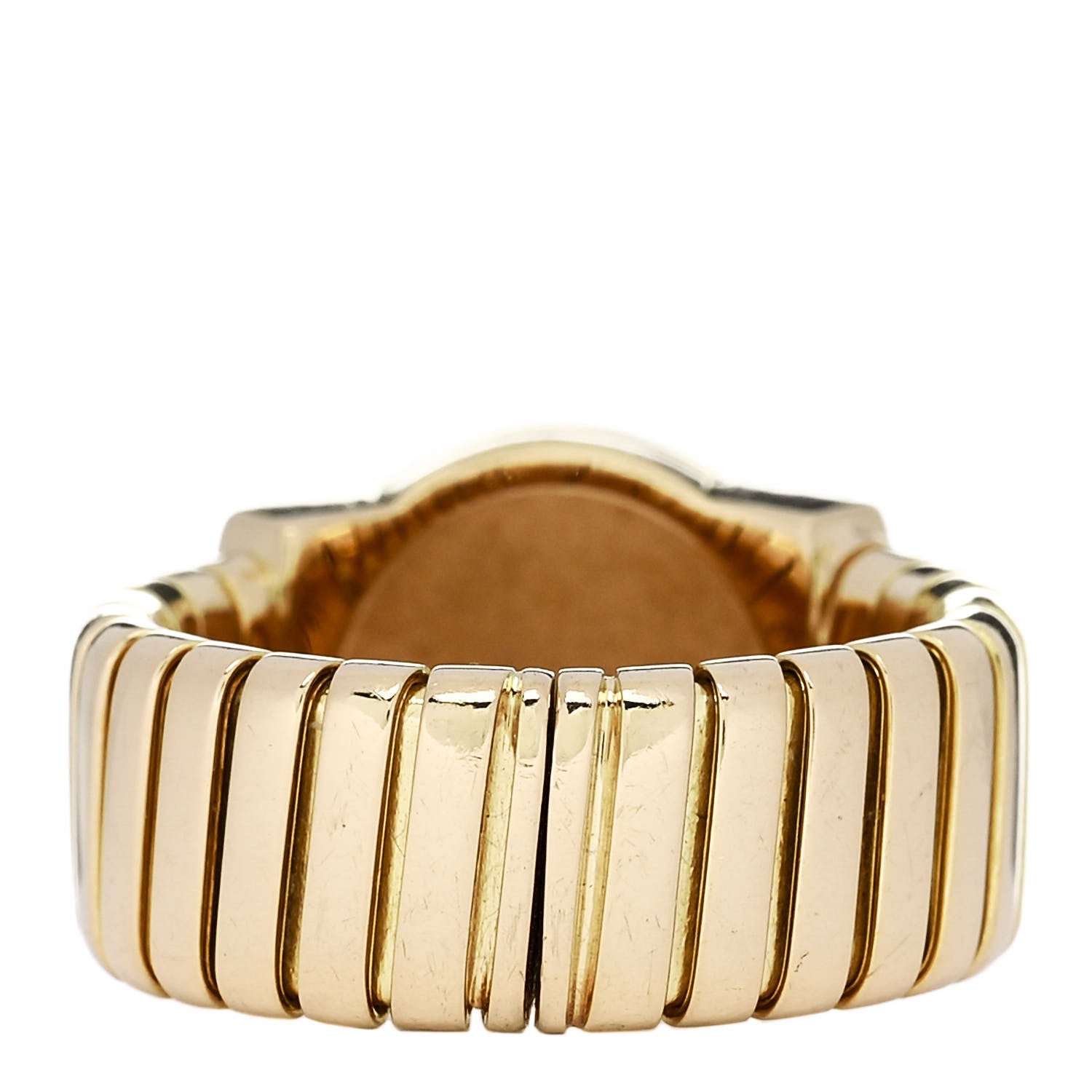 Bulgari 18K Yellow Gold Black Onyx Tubogas Ring 52 6 3 of 4