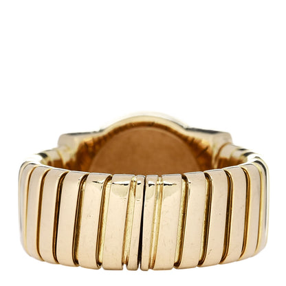 Bulgari 18K Yellow Gold Black Onyx Tubogas Ring 52 6 3 of 4