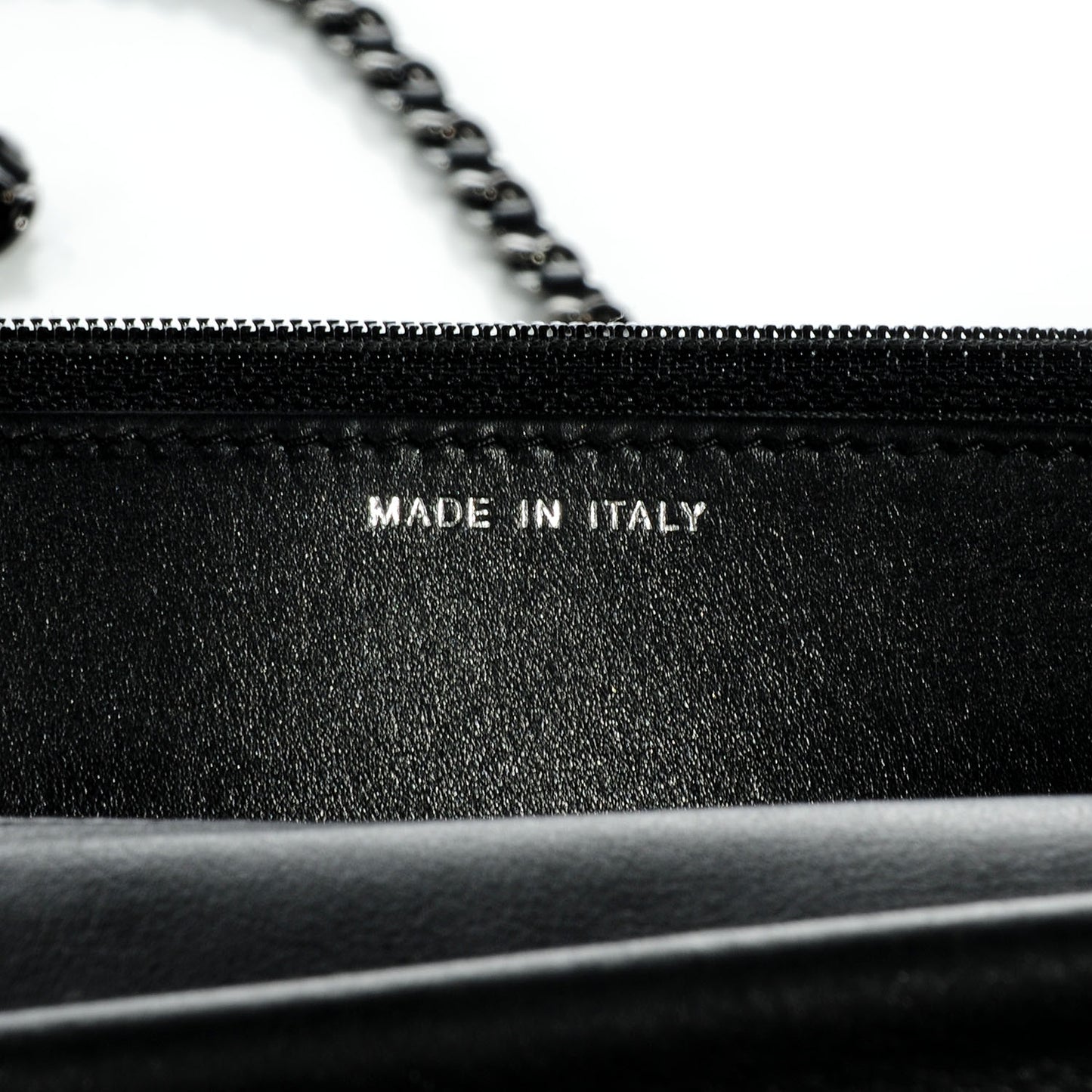 Lambskin Quilted Boy Wallet On Chain WOC So Black