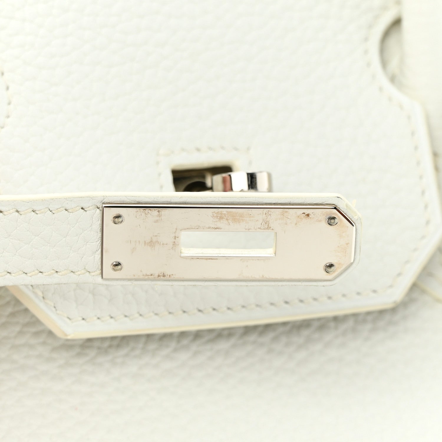 Hermes Taurillon Clemence Birkin 35 White 14 of 20
