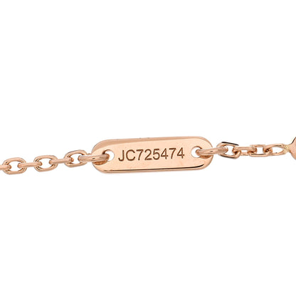 Van Cleef & Arpels 18K Rose Gold Carnelian Sweet Alhambra Bracelet 3 of 4