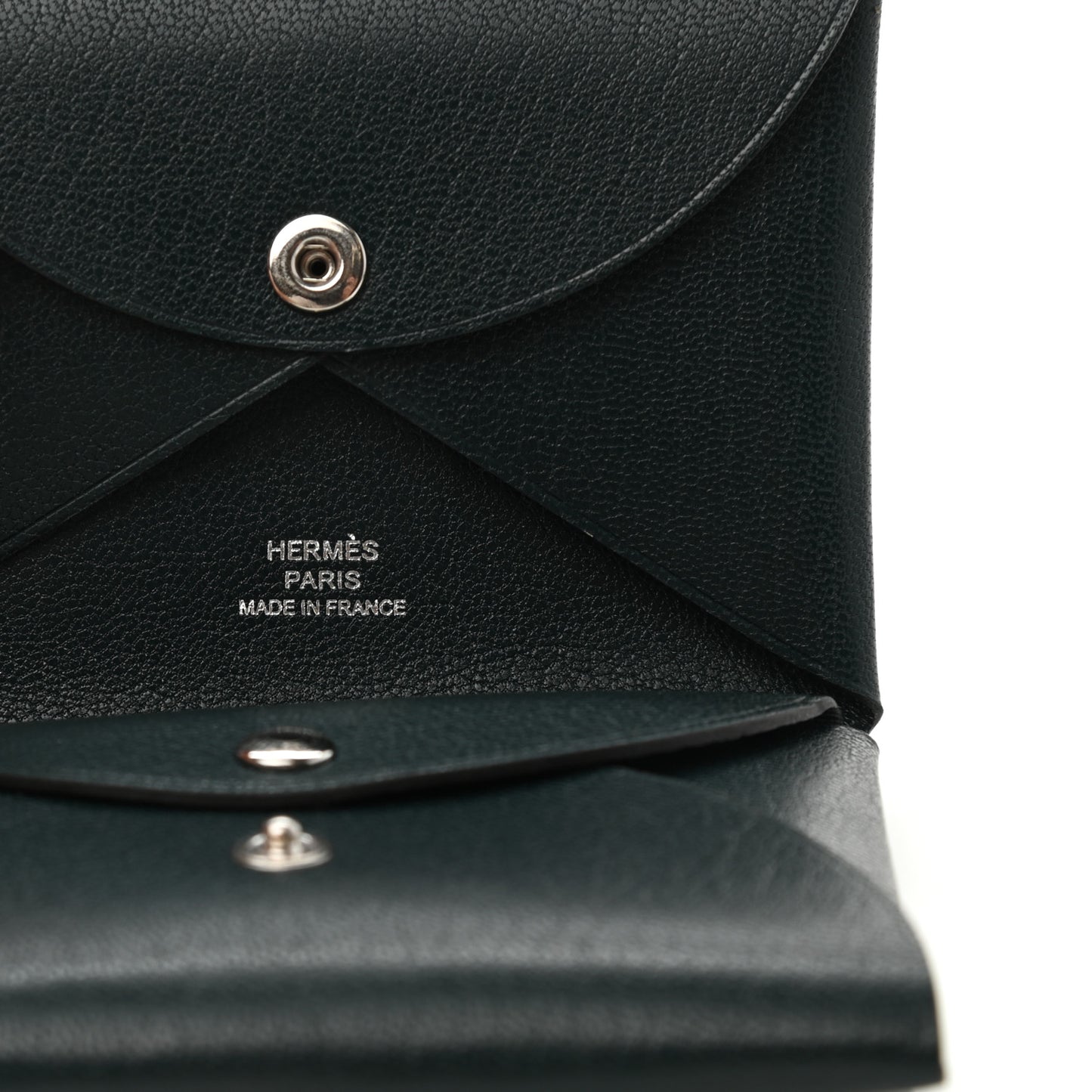 Chevre Mysore Calvi Duo Card Case Vert Cypress