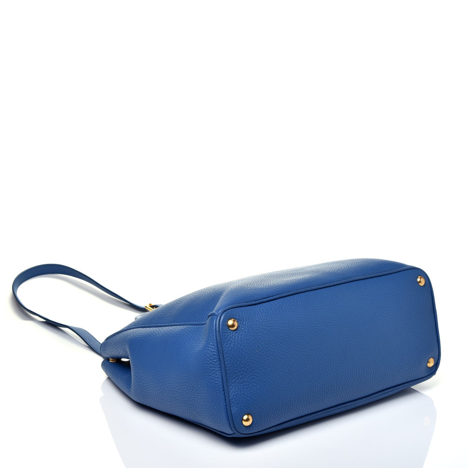Prada Vitello Daino Tote Cobalto 4 of 9