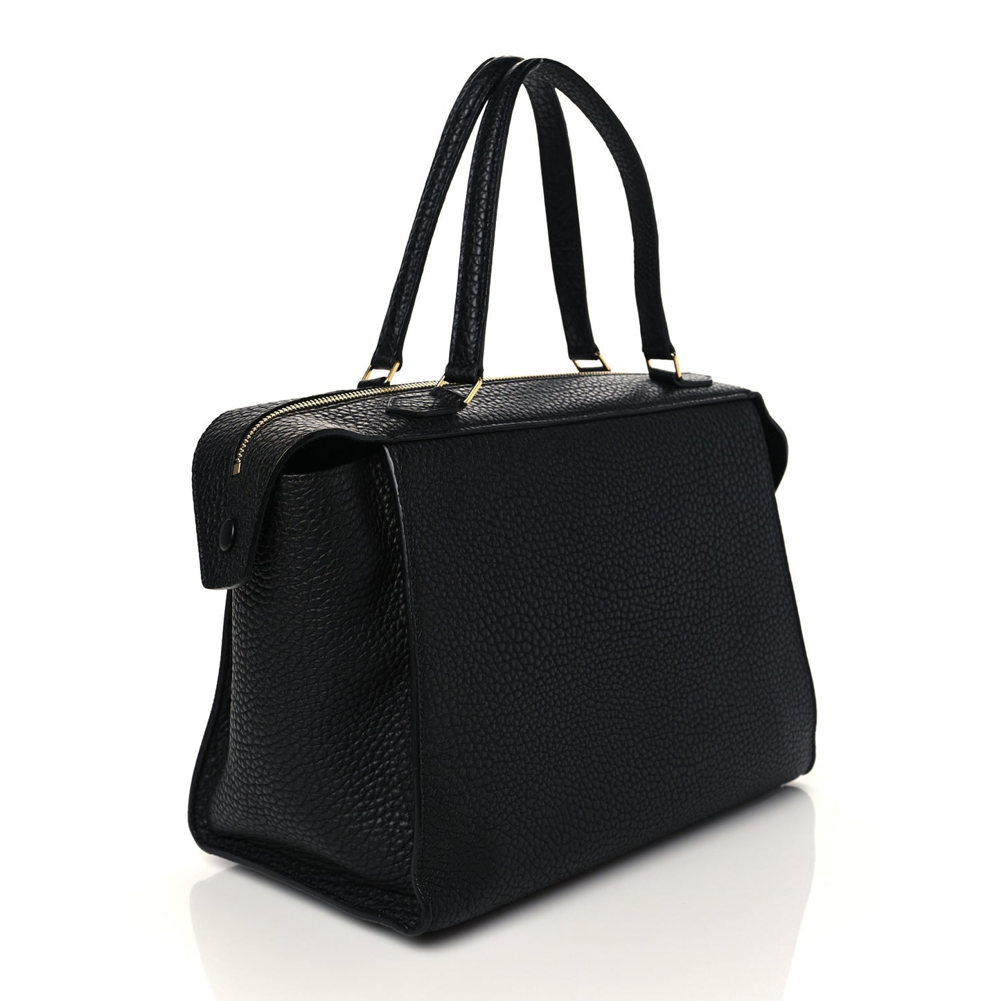 Bullhide Calfskin Small Ring Bag Black