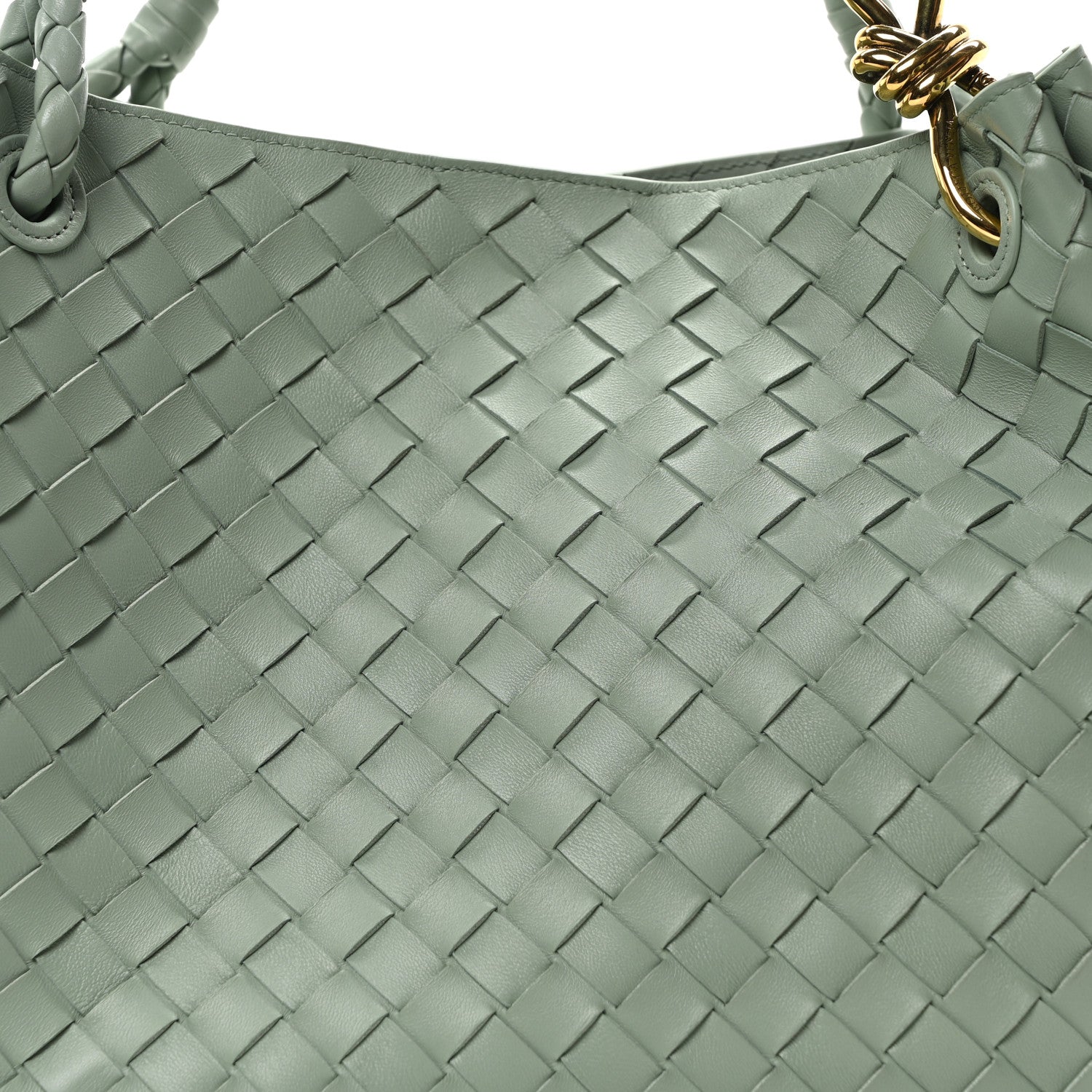 Bottega Veneta Nappa Intrecciato Large Andiamo Parachute Shoulder Bag New Sauge 8 of 10