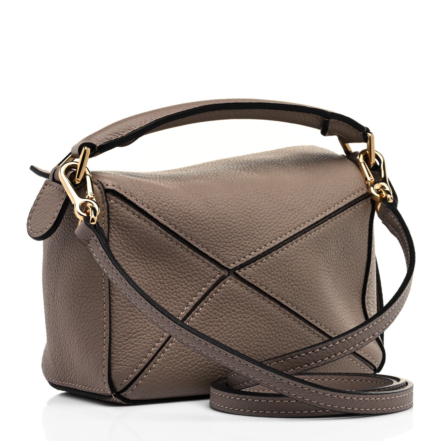 Loewe Grained Calfskin Mini Puzzle Bag Mink 2 of 9