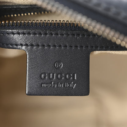 Gucci Monogram Selleria Calfskin Vintage Web Medium Boston Beige Blue 6 of 10