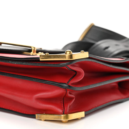 Prada City Calfskin Saffiano Cahier Bag Fuoco Black 9 of 13