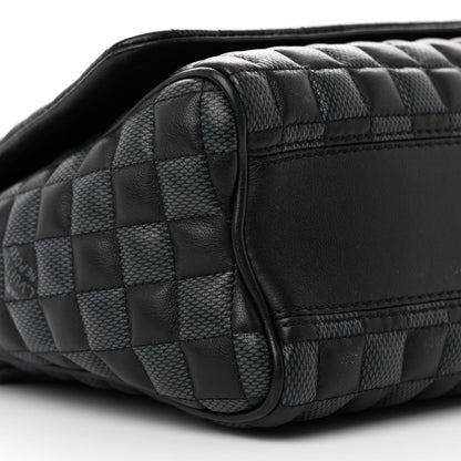 Louis Vuitton Calfskin Quilted Damier Twist MM Black Anthracite 9 of 10