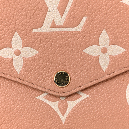Louis Vuitton Empreinte Monogram Giant Felicie Pochette Chain Wallet Rose Trianon Creme 14 of 16