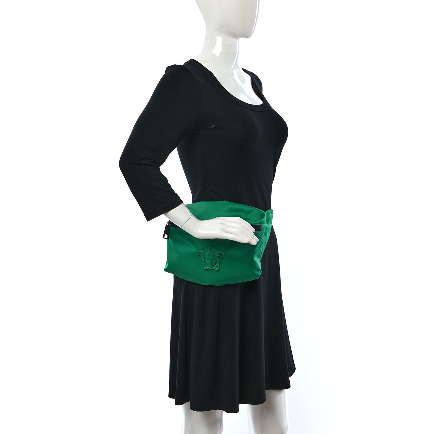 Nylon Palazzo Medusa Belt Bag Green