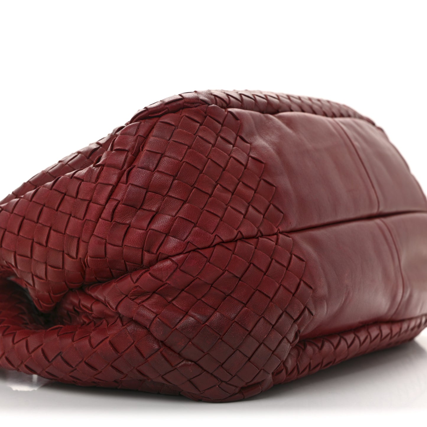 Nappa Intrecciato Medium Campana Hobo Red
