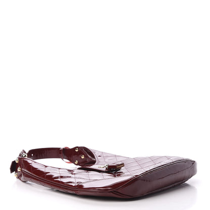 Burberry Patent Quilted Brook Hobo Red 4 of 9