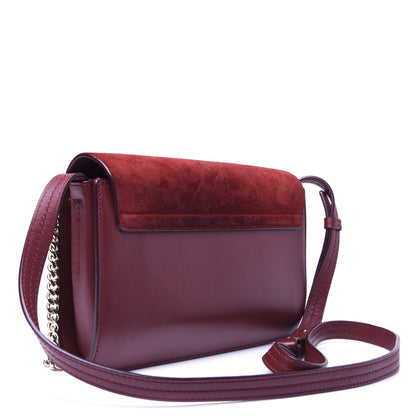 Chloe Suede Calfskin Small Faye Shoulder Bag Plum Purple 3 of 14