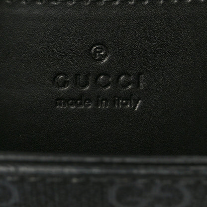 Gucci GG Supreme Monogram Appia Calfskin Web Mini Tote Bag Black 6 of 10