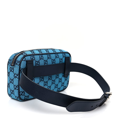 Gucci Monogram Multicolor Textured Calfskin Retro Interlocking G Belt Bag Light Blue 2 of 8