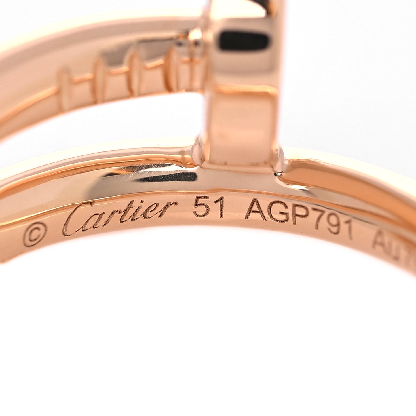 18K Pink Gold Juste Un Clou Ring 51 5.75