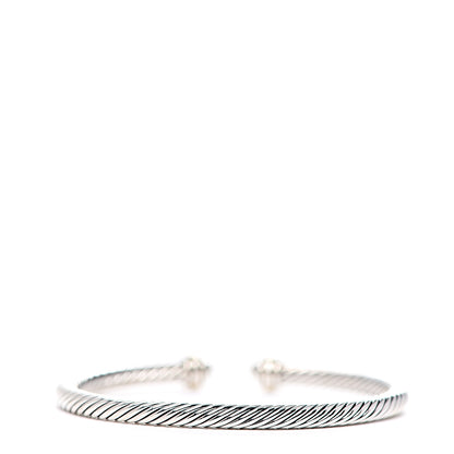 David Yurman Sterling Silver 18K Yellow Gold 4mm Cable Classics Bracelet 2 of 4