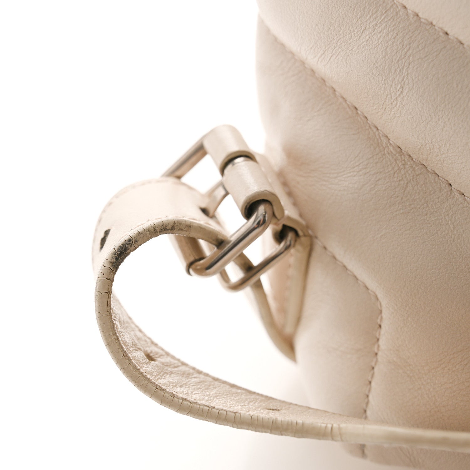 Saint Laurent Calfskin Y Quilted Monogram Small Loulou Backpack Cream Souffle 16 of 16