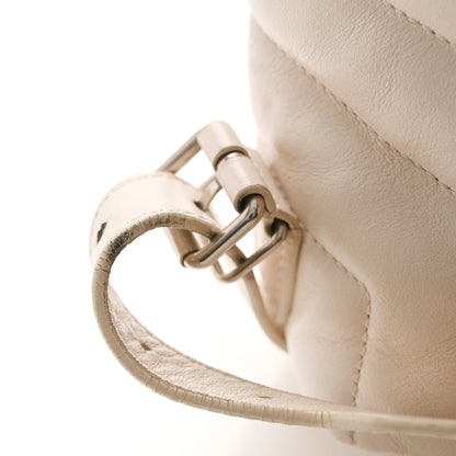 Saint Laurent Calfskin Y Quilted Monogram Small Loulou Backpack Cream Souffle 16 of 16