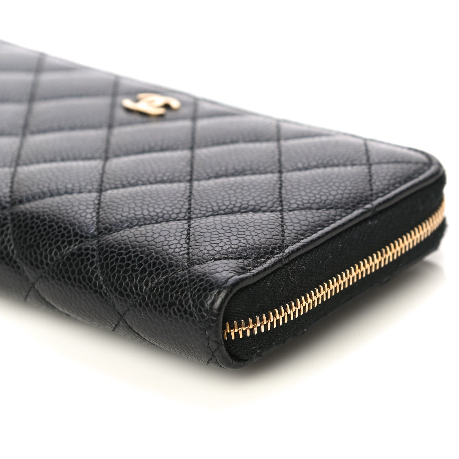 Chanel Caviar Quilted Large Gusset Zip Around Wallet Black 11 of 12