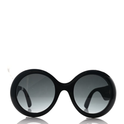 Gucci Acetate Round GG0101S Glitter Sunglasses Black 2 of 8