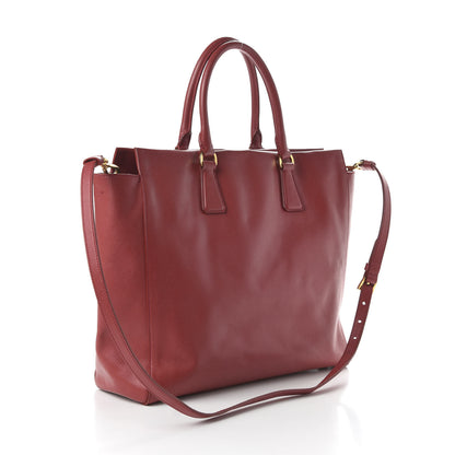 Prada Saffiano Lux Shopping Tote Fuoco 4 of 10
