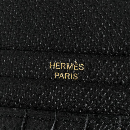 Hermes Epsom Bearn Compact Wallet Black 6 of 8