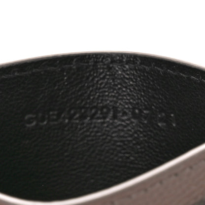 Saint Laurent Grain De Poudre Matelasse Chevron Monogram Credit Card Case Fog 6 of 8