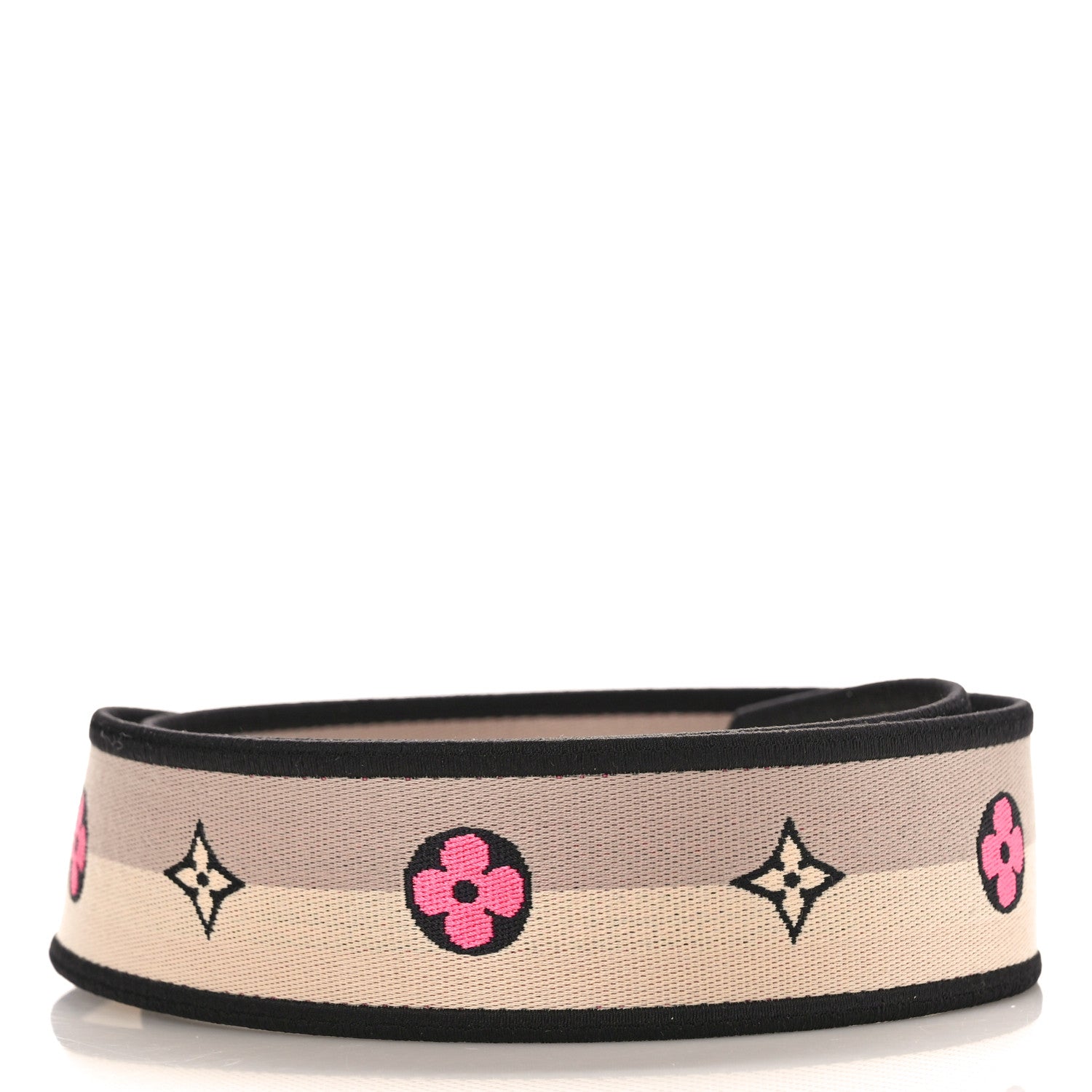 Louis Vuitton Jacquard Speedy Bandouliere 20 Shoulder Strap Black 2 of 3