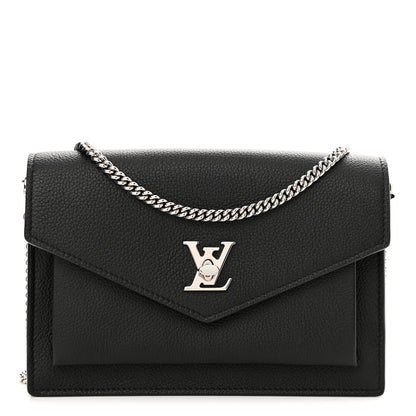 Louis Vuitton Soft Calfskin My Lockme Chain Pochette Black 1 of 11