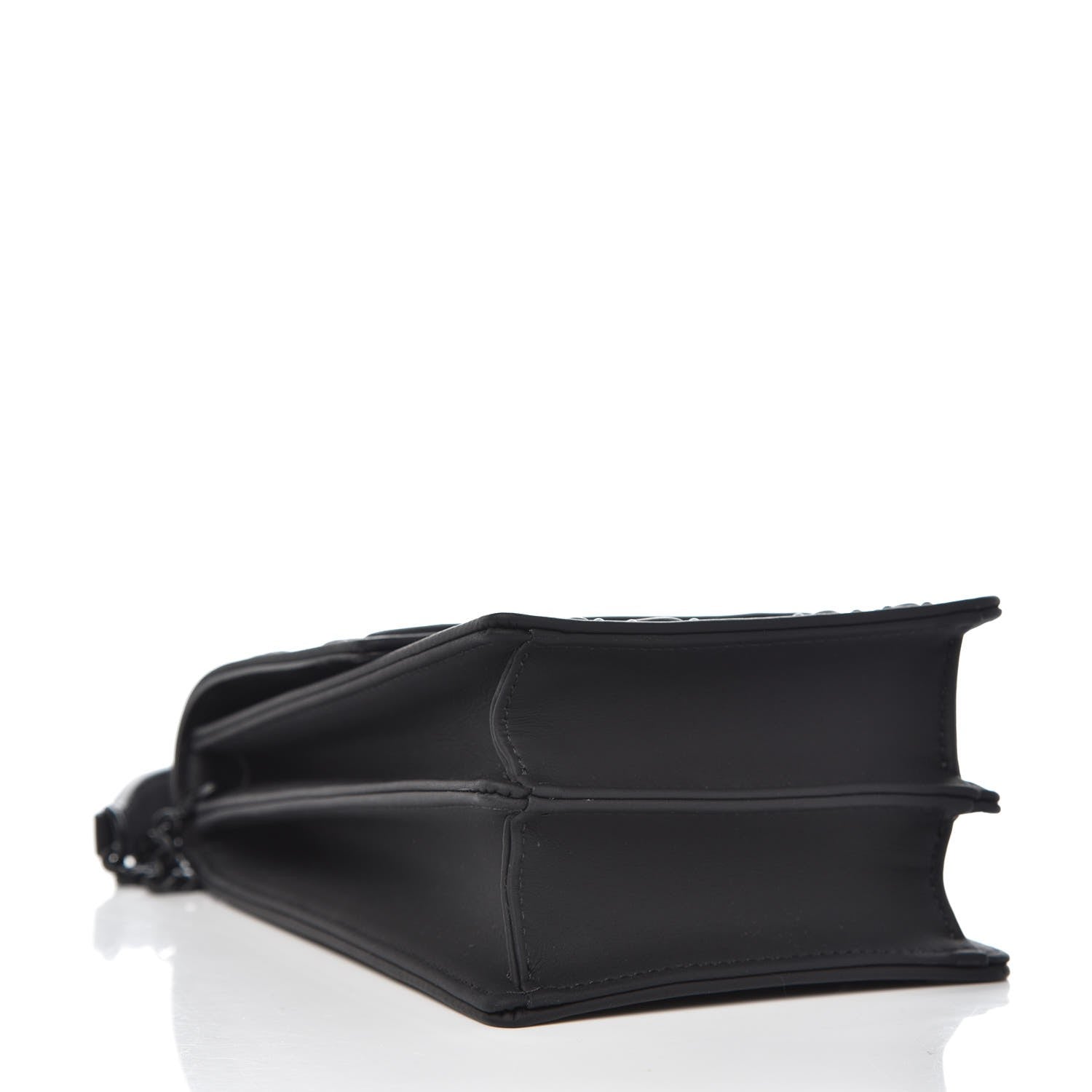 Christian Dior Ultra Matte Calfskin Studded Vertical Diorama Black 4 of 8