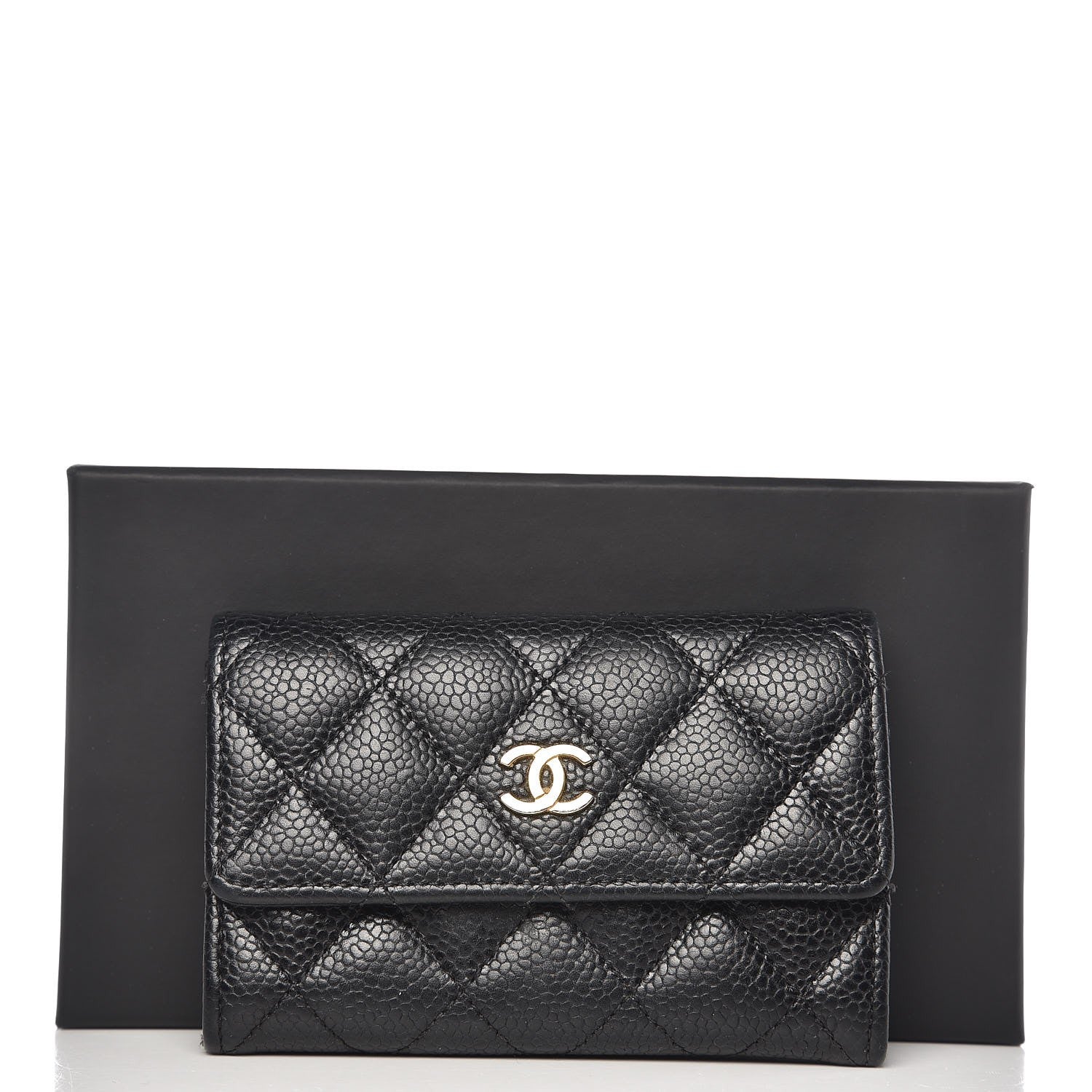 Chanel Caviar Quilted Flap Card Holder Black 9 of 11