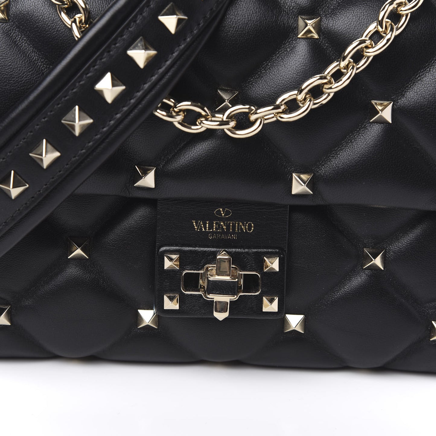 Nappa Small Candystud Crossbody Black