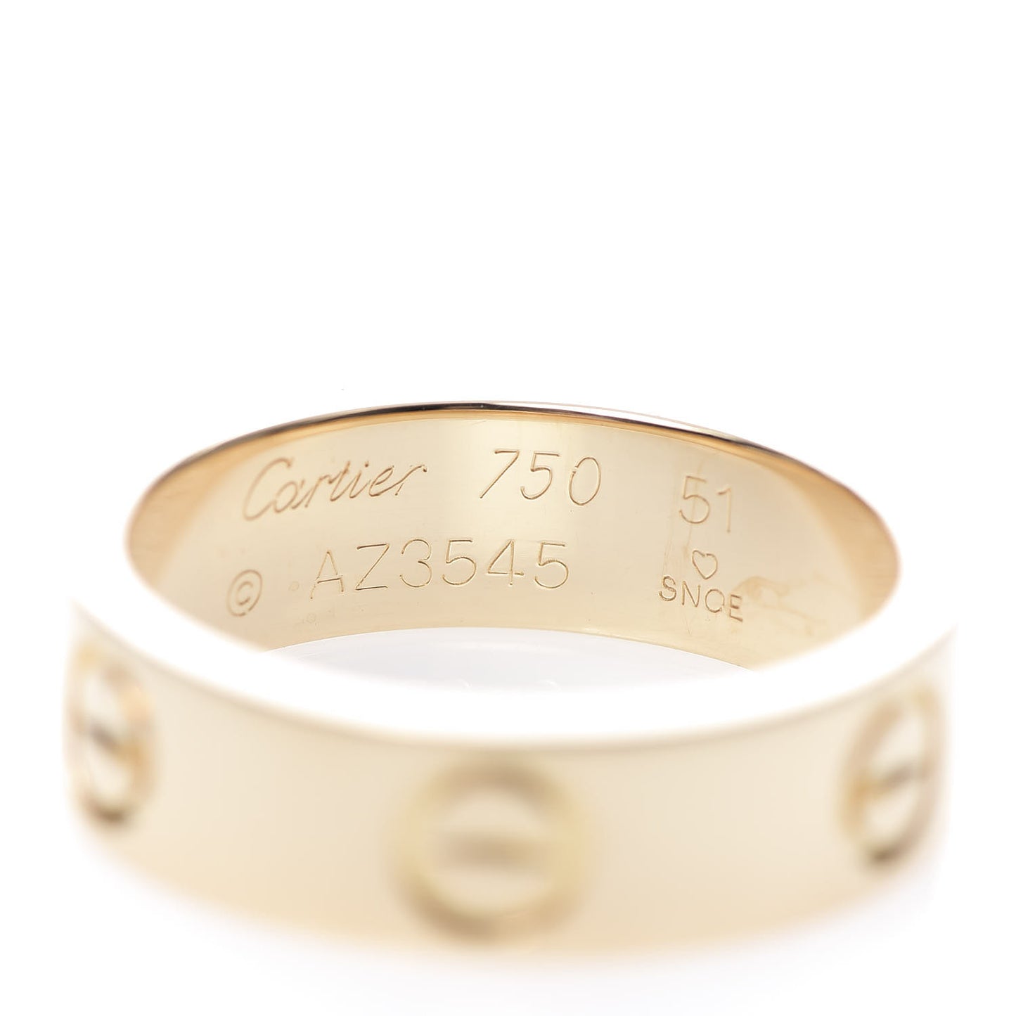 18K Yellow Gold 5.5mm LOVE Ring 51 5.75
