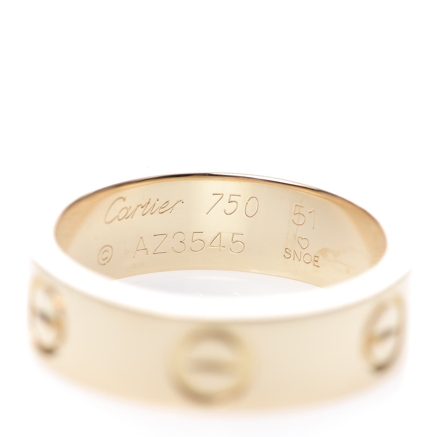 Cartier 18K Yellow Gold 5.5mm LOVE Ring 51 5.75 4 of 4
