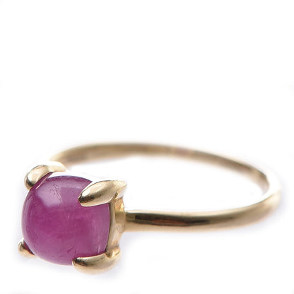 Tiffany 18K Yellow Gold Pink Tourmaline 7mm Paloma Picasso Sugar Stacks Ring 56 7.5 3 of 6
