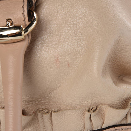 Gucci Calfskin Ruffle Medium Sabrina Boston Tote Nude 8 of 14
