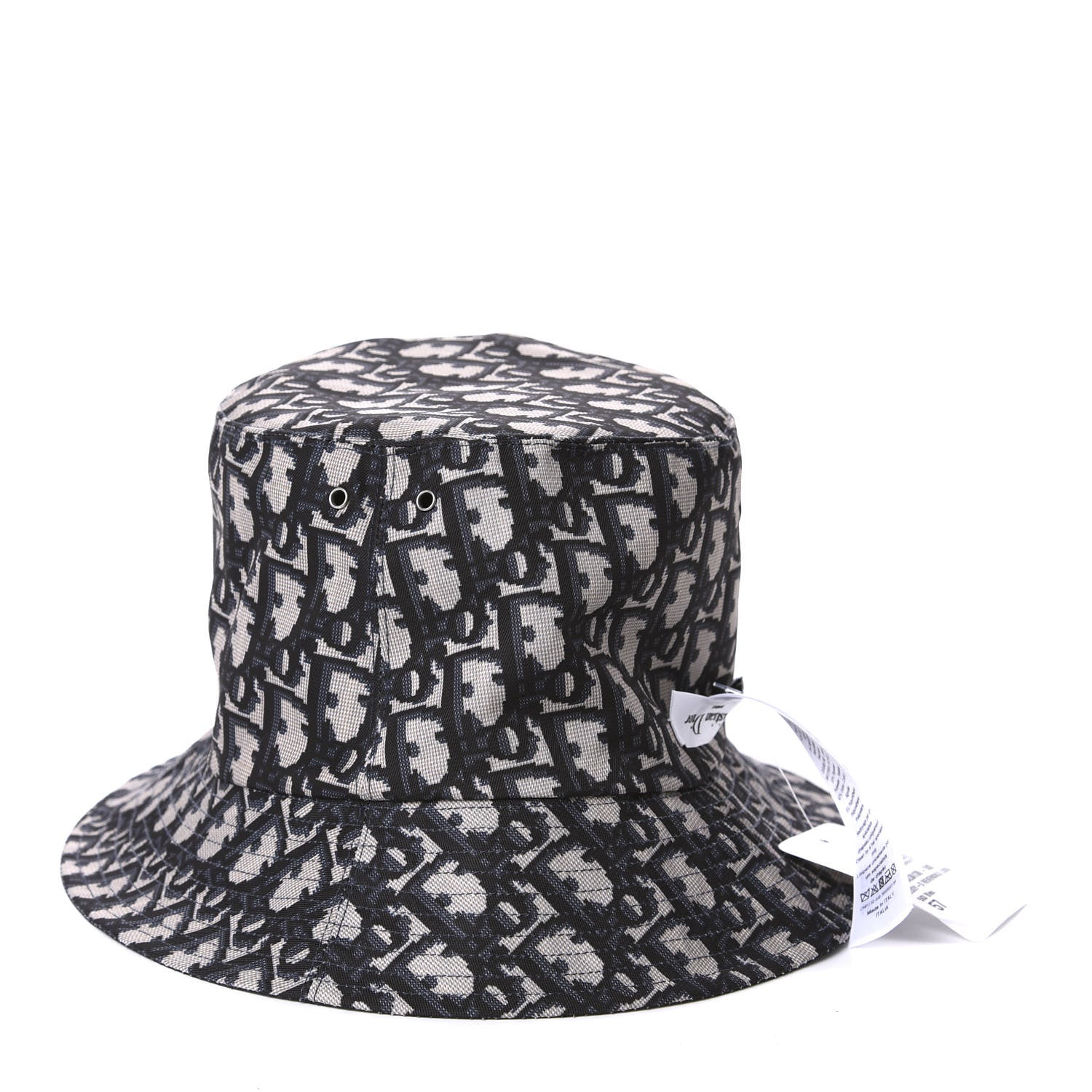 Christian Dior Oblique Reversible Teddy-D Brim Bucket Hat 57 Blue 11 of 14