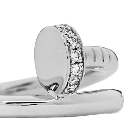 Cartier 18K White Gold Diamond Juste Un Clou Ring 51 5.75 4 of 6