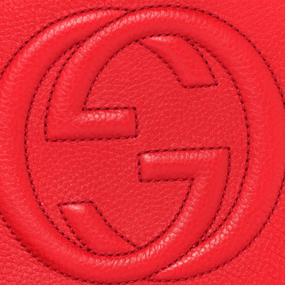 Gucci Pebbled Calfskin Small Soho Disco Bag Vibrant Red 8 of 10