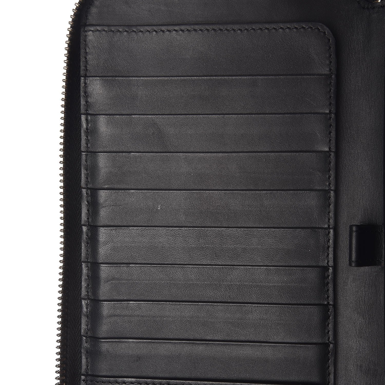 Burberry London Grainy Calfskin Renfrew Long Zip Around Wallet Black 8 of 9