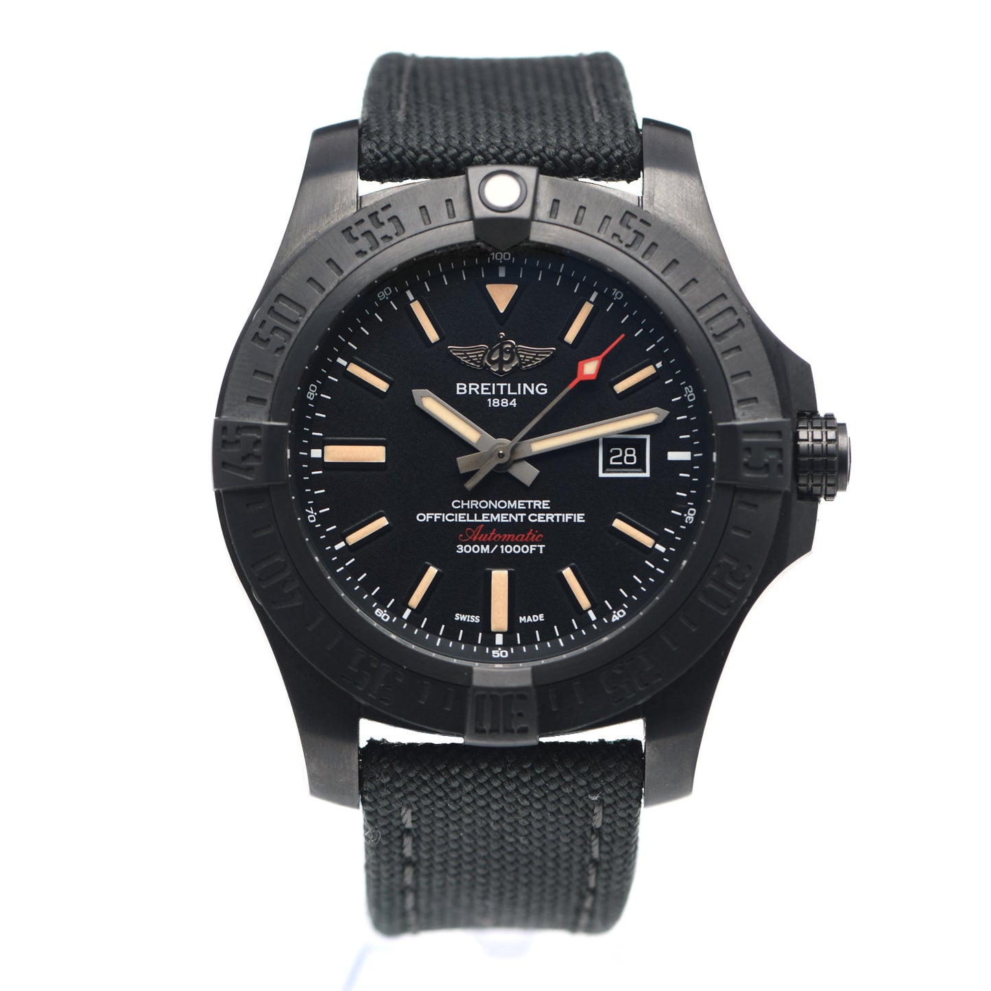 Black Titanium 48mm Avenger Blackbird 44 Automatic Watch Volcano Black V17310