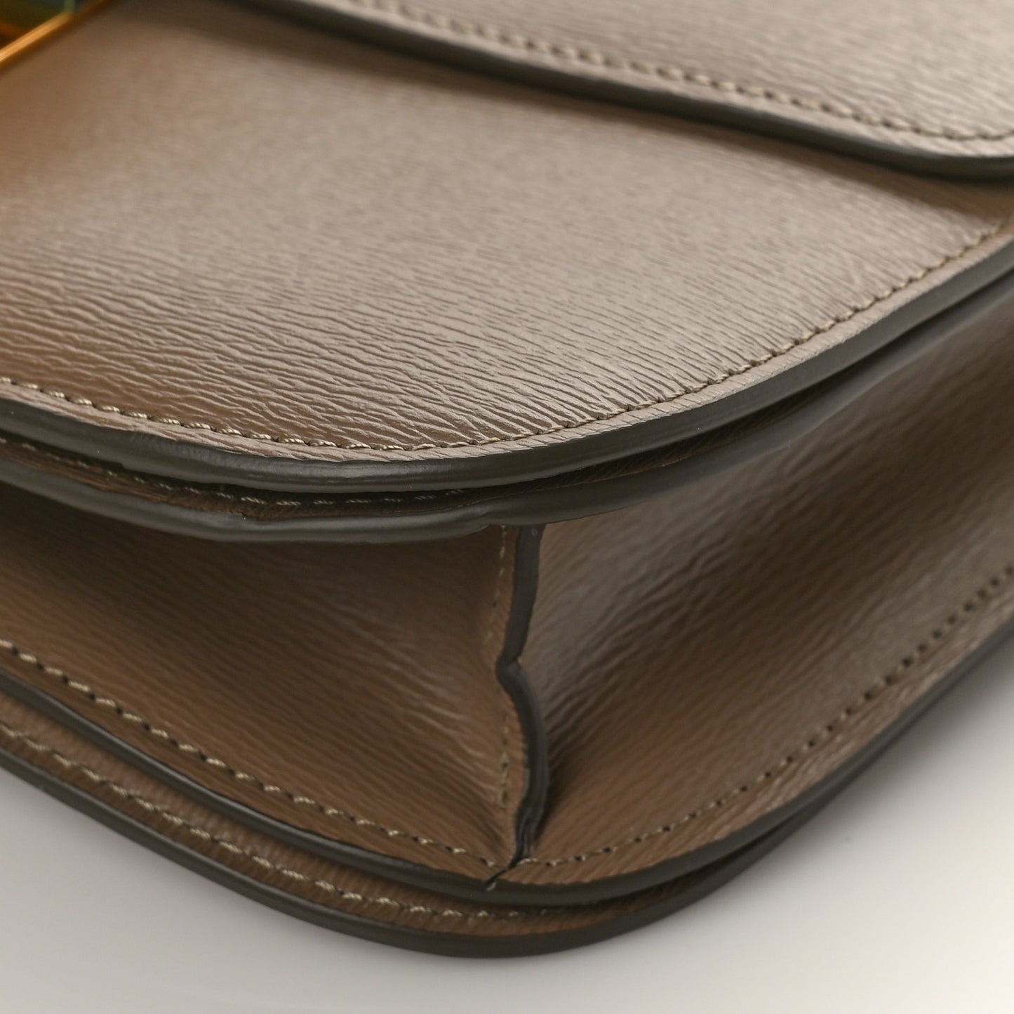 Liege Calfskin Medium Classic Box Flap Bag Taupe