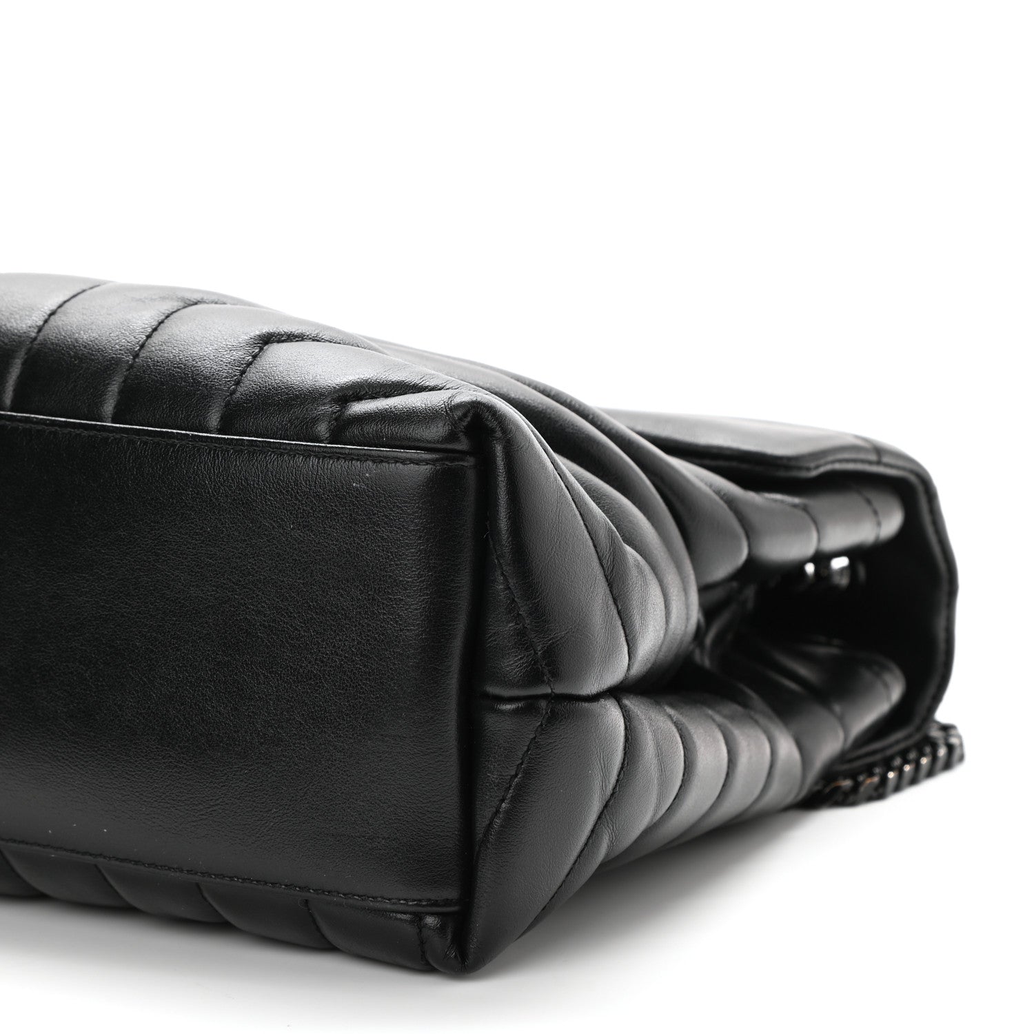 Saint Laurent Calfskin Y Quilted Monogram Medium Loulou Chain Satchel Black 8 of 8